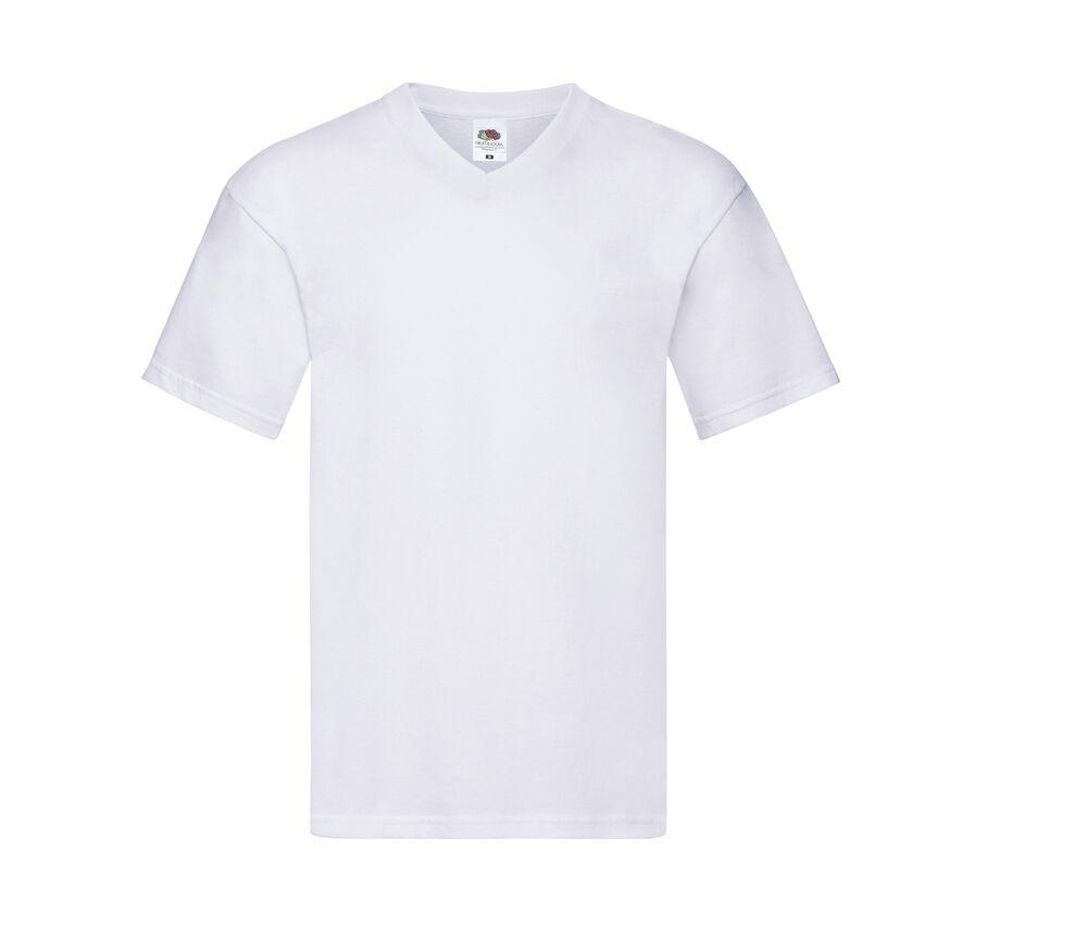 Fruit of the Loom SC224 - Camiseta masculina com decote em V 100% algodão