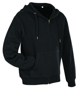 Stedman STE5610 - Sweater Hooded Zip Active for him Black Opal