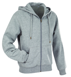 Stedman STE5610 - Sweater Hooded Zip Active for him Heather Grey