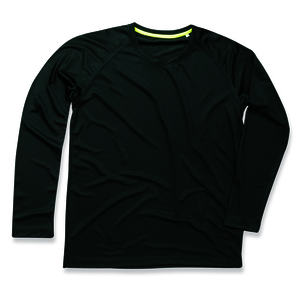 Stedman STE8420 - T-shirt Raglan Mesh Active-Dry LS Black Opal