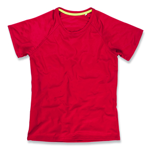 Stedman STE8500 - T-shirt Raglan Mesh Active-Dry SS for her Crimson Red