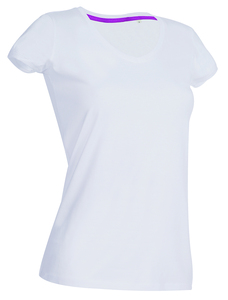 Stedman STE9130 - T-shirt V-neck Megan SS Branco