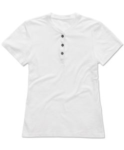 Stedman STE9530 - T-shirt Henley Sharon SS for her Branco