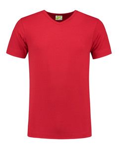 Lemon & Soda LEM1264 - T-shirt V-neck cot/elast SS for him Vermelho