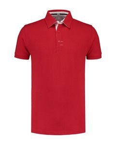 Lemon & Soda LEM3562 - Polo Contrast Cot/Elast SS for him Red/WH