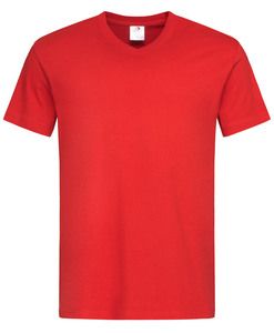 Stedman STE2300 - T-shirt V-Neck Classic-T SS for him Vermelho Escarlate