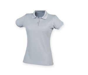 Henbury HY476 - Camisa polo feminina respirável Prata