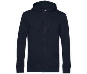 B&C BCU35B - Hoodie orgânico com zíper Navy Blue