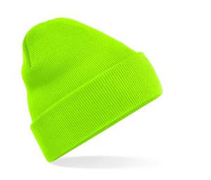 Beechfield BF045 - Gorro Original Cuffed Fluorescent Green