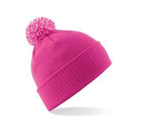 Beechfield BF450 - Snowstar Duo Beanie Fuchsia / Off White