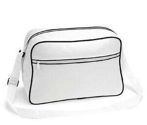BagBase BG140 - Retro Shoulder Bag Branco / Preto