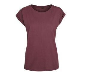 Build Your Brand BY021 - Camiseta básica gola redonda Burgundy