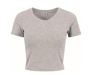 Build Your Brand BY042 - Camiseta cropped básica Grey