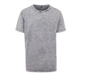 Build Your Brand BY070 - Camiseta homem desbotada Grey / Black