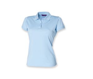 Henbury HY476 - Camisa polo feminina respirável Azul claro