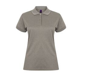 Henbury HY476 - Camisa polo feminina respirável Cinzento matizado