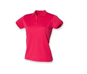 Henbury HY476 - Camisa polo feminina respirável Bright Pink