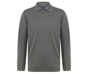 Henbury HY478 - Polo mangas largas Carvão vegetal