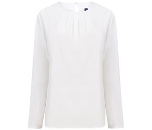 Henbury HY598 - Blusa elegante mangas compridas White