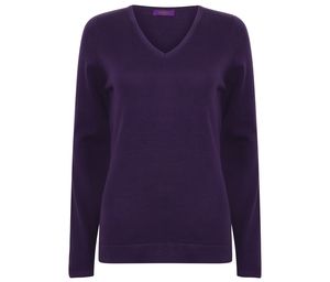Henbury HY721 - Suéter de decote em V feminino