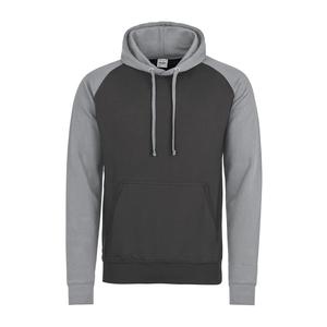 AWDIS JUST HOODS JH009 - Moletom de beisebol Charcoal/Heather Grey