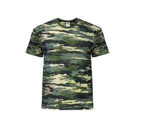 JHK JK155 - Camiseta masculina gola média alta Camouflado