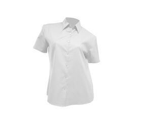 JHK JK606 - Camisa social mulher de manga curta Oxford  White
