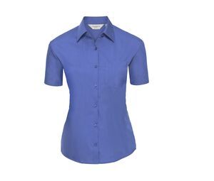 Russell Collection JZ35F - Camisa De Mulher Popeline Corporate Blue