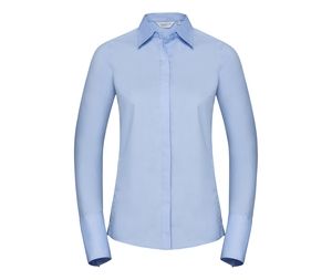 Russell Collection JZ60F - Camisa De Senhora - Lycra® Stretch Bright Sky