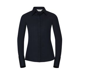 Russell Collection JZ60F - Camisa De Senhora - Lycra® Stretch Bright Navy