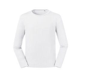 Russell RU100M - Camiseta de manga longa orgânica masculina White