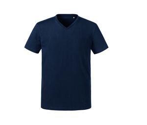 Russell RU103M - Camiseta de decote em V masculina Azul profundo