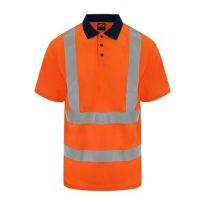 PRO RTX RX710 - Camisa pólo de alta visibilidade Hv Orange / Navy