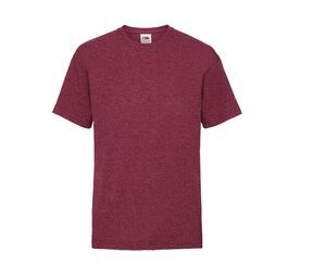 Fruit of the Loom SC231 - T-Shirt De Criança Value Weight (61-033-0) Vintage Heather Red