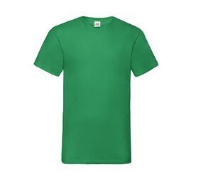 Fruit of the Loom SC234 - T-Shirt De Gola Em V - Valueweight (61-066-0) Verde dos prados