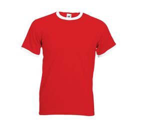 Fruit of the Loom SC245 - Camiseta masculina 100% algodão Vermelho