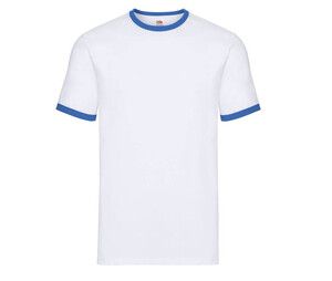 Fruit of the Loom SC245 - Camiseta masculina 100% algodão Branco / Real