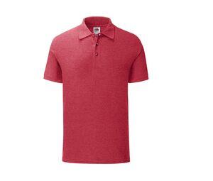 Fruit of the Loom SC3044 - Camisa pólo icônica Heather Red