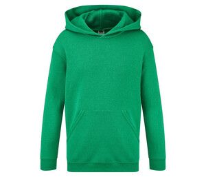 Fruit of the Loom SC371 - Sweat De Criança C/ Capuz (62-034-0) Retro Heather Green