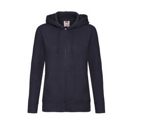 Fruit of the Loom SC375 - Sweatshirt/Casaco De Senhora Com Capuz E Zip Deep Navy