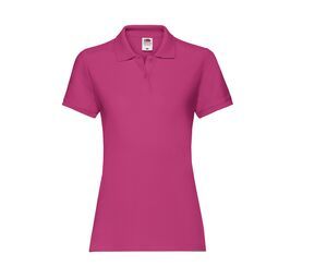 Fruit of the Loom SC386 - Camisa polo feminina de algodão Fúcsia