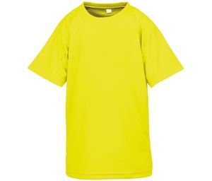 Spiro SP287J - T-shirt respirável AIRCOOL para crianças Flo Yellow