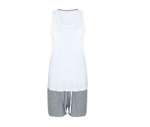 Towel city TC052 - Pijama confortável mulher White / Heather Grey