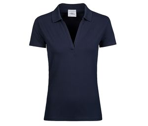 Tee Jays TJ1409 - Polo de luxo, pescoço em V - mulher Azul marinho