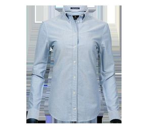 Tee Jays TJ4001 - Camisa Oxford para mulher Azul claro