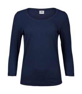 Tee Jays TJ460 - Tshirt de manga semi comprida de mulher Azul marinho