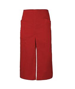 VELILLA V4209 - Avental longo com bolsos Vermelho
