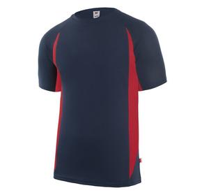 VELILLA V5501 - T-SHIRT TECHNIQUE BICOLORE Navy / Red