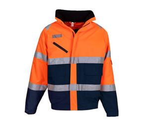 Yoko YK209 - Casaco "Fontaine Flight" de alta visibilidade Hi Vis Orange/Navy