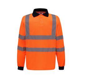 Yoko YK310 - Polo mangas compridas de alta visibilidade Hi Vis Orange